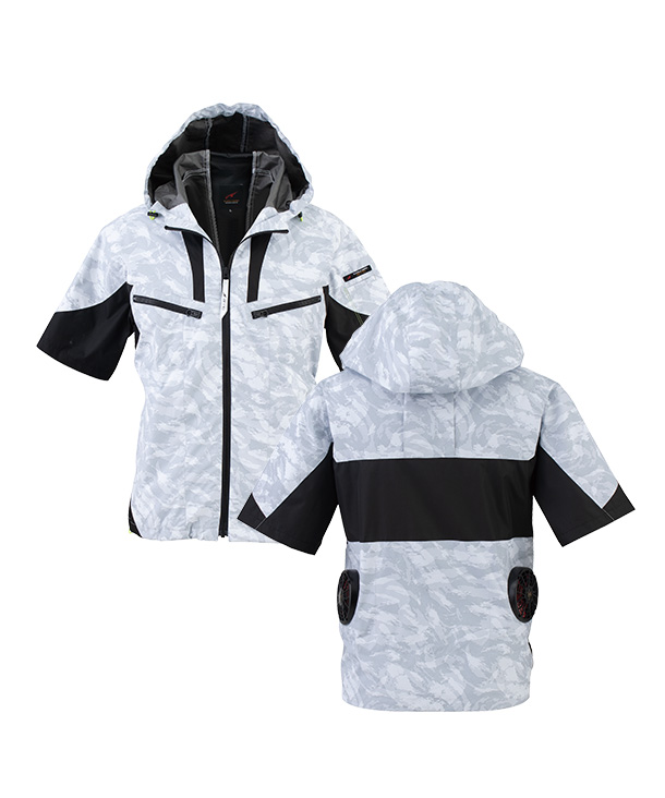 EARLY BIRD 空調服・空調風神服  フード付 半袖ジャケット   (単品)EBA5018