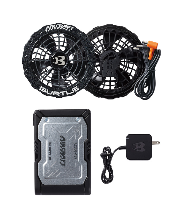 バートル　90ℓ/秒　19v AC371 FAN UNITアーバン　ブラック