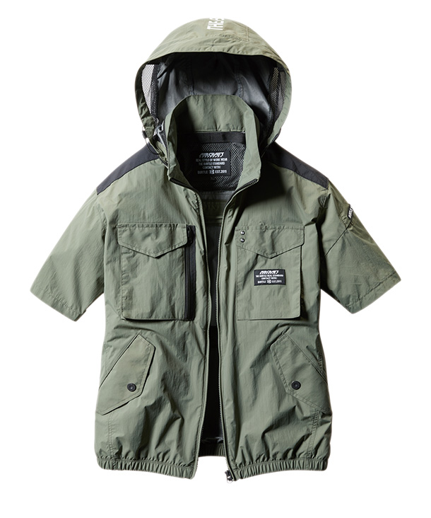 BURTLE  空調服 エアークラフト   タクティカル半袖ブルゾン (男女兼用) (単品)  　AC1156