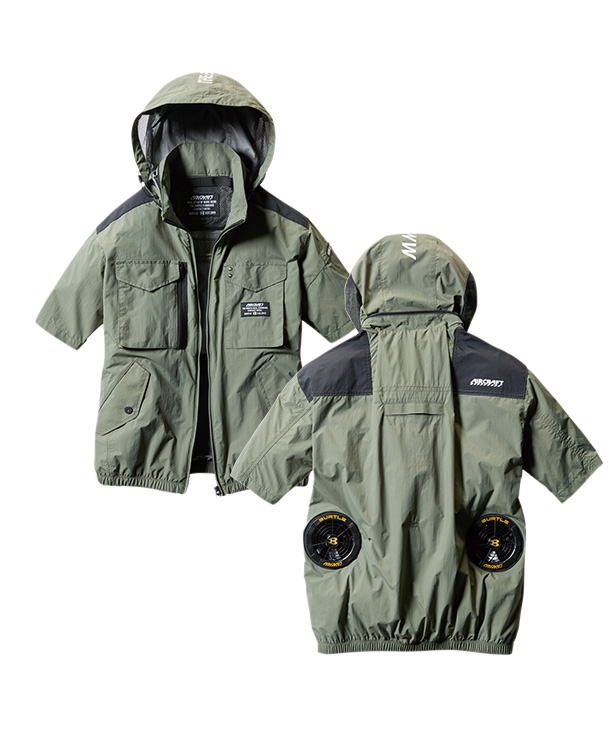 BURTLE  空調服 エアークラフト   タクティカル半袖ブルゾン (男女兼用) (単品)  　AC1156