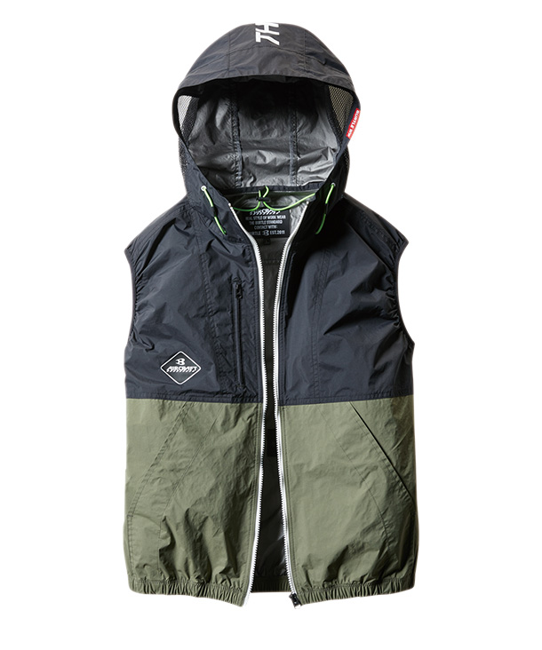 【OUTLET】限定価格!!BURTLE  空調服 エアークラフト  パーカーベスト (男女兼用)  (単品)  　AC1084【2021年製品】