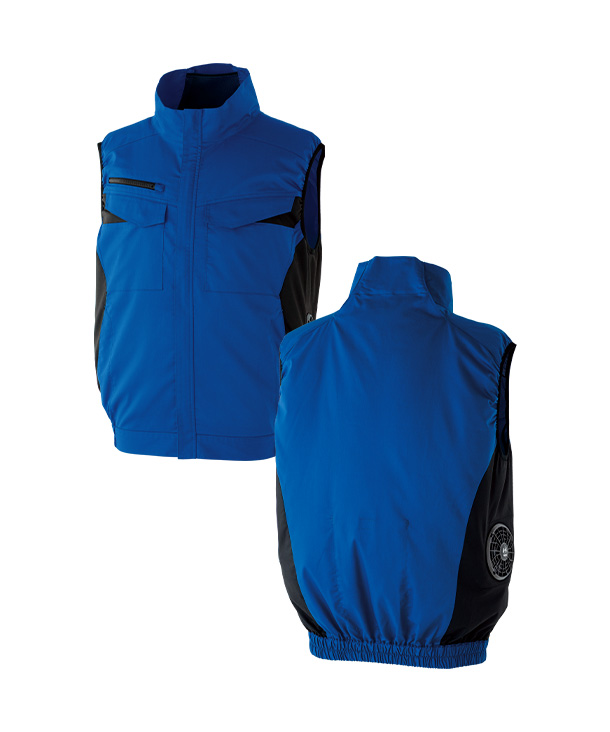 【SUN-S】サンエス空調風神服・空調服 ベスト(サイドファン取り付け、エコ、帯電防止JIS T 811適合) KF92652-K24