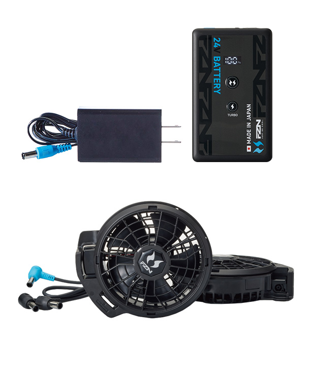 【SUN-S】サンエス空調風神服・空調服 ベスト(サイドファン取り付け、エコ、帯電防止JIS T 811適合) KF92652-K24