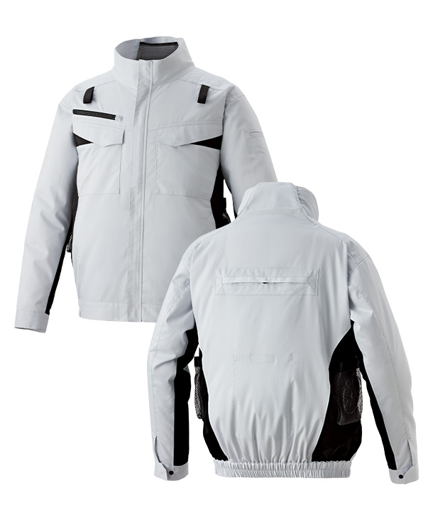 【SUN-S】サンエス空調風神服・空調服 長袖ブルゾン(サイドファン取り付け、エコ、帯電防止JIS T 811適合、ハーネス対応) KF92651G