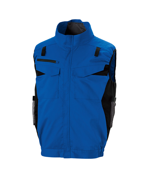 【SUN-S】サンエス空調風神服・空調服 ベスト(サイドファン取り付け、エコ、帯電防止JIS T 811適合、ハーネス対応) KF92652G