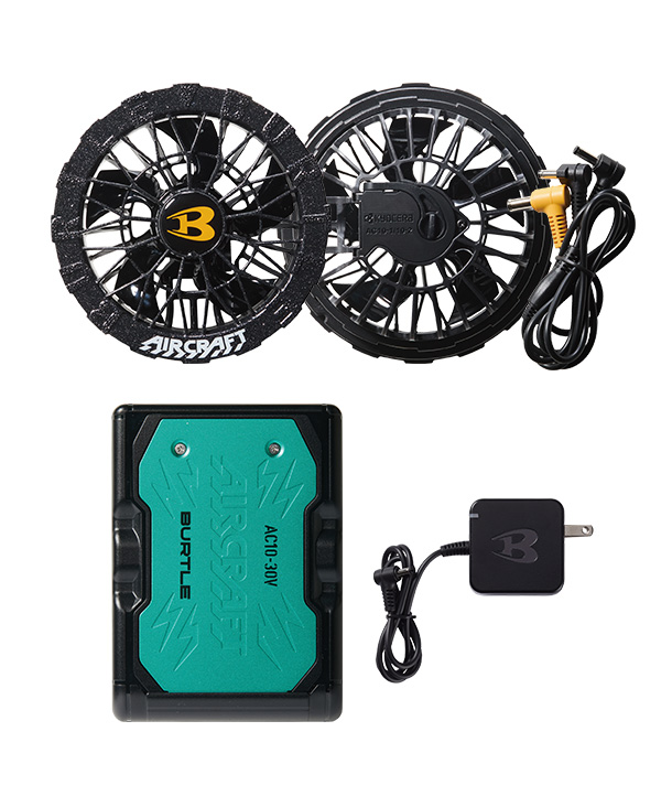 BURTLE AIR CRAFT マーリンバッテリー+アーバンブラックファンセット AC10-mar-AC10-2-ablc