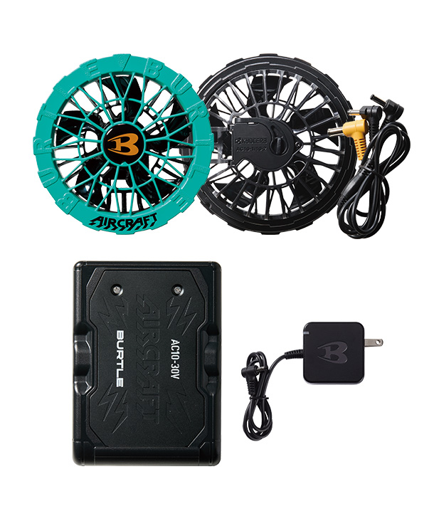 BURTLE AIR CRAFT マットブラックバッテリー+マーリンファンセット AC10-blc-AC10-2-mar