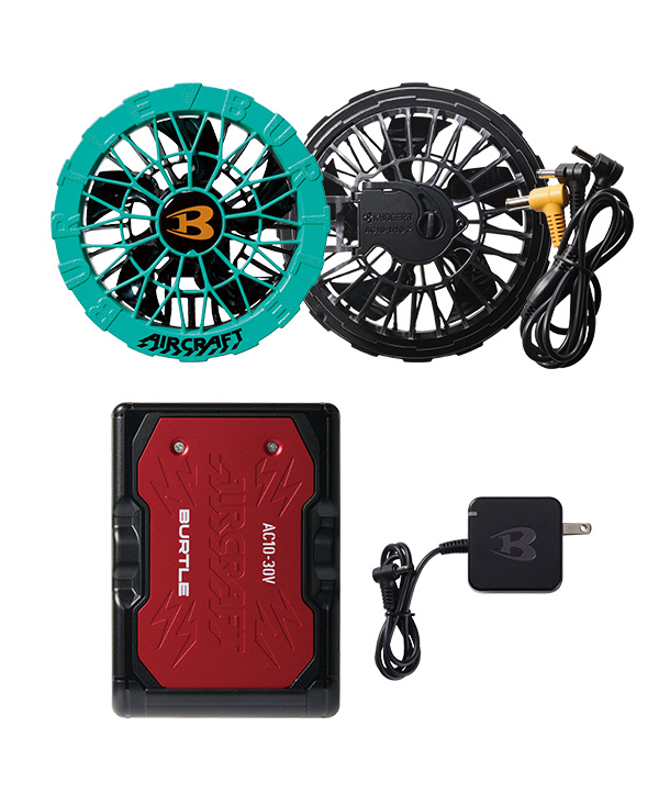 BURTLE AIR CRAFT メタリックレッドバッテリー+マーリンファンセット AC10-red-AC10-2-mar