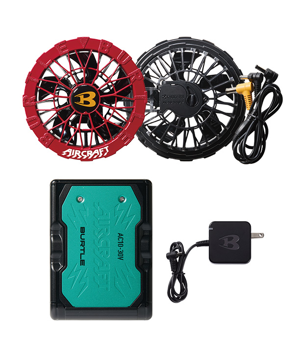 BURTLE AIR CRAFT マーリンバッテリー+スパイダーレッドファンセット AC10-mar-AC10-2-red