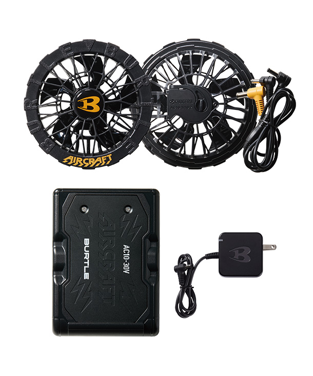 【BURTLE】バートル AIR CRAFT AC2WAYブルゾン(ハイバックファン取り付け、高視認、チタン加工) 30Vハイパワーファン・バッテリーセット AC2111-b【2026年製】