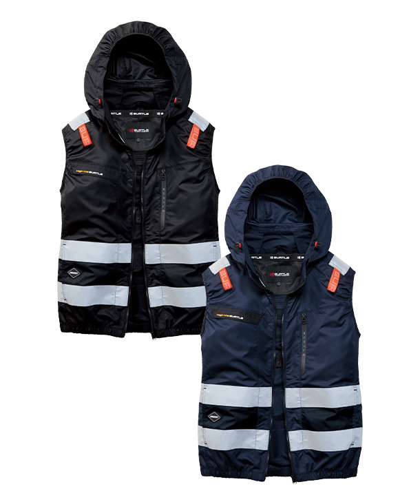 【BURTLE】バートル AIR CRAFT ACベスト(ハイバックファン取り付け、高視認、チタン加工) AC2114【2026年製】