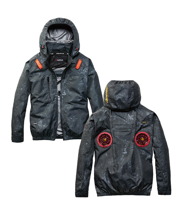 【BURTLE】バートル AIR CRAFT ACブルゾン(ハイバックファン取り付け、チタン加工)  30Vハイパワーファン・バッテリーセット AC2091HB-b【2026年製】