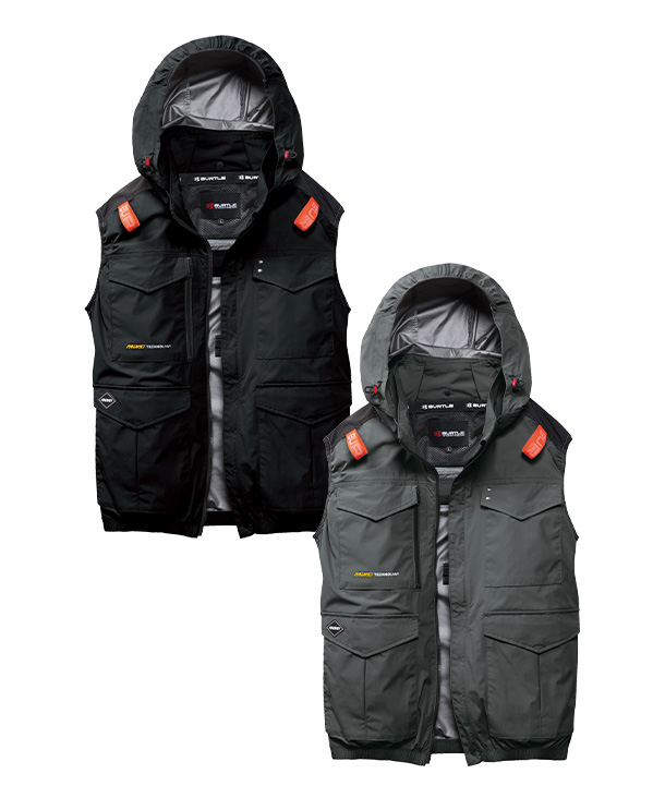 【BURTLE】バートル AIR CRAFT ACベスト(ハイバックファン取り付け、チタン加工)  30Vハイパワーファン・バッテリーセット AC2104-b【2026年製】