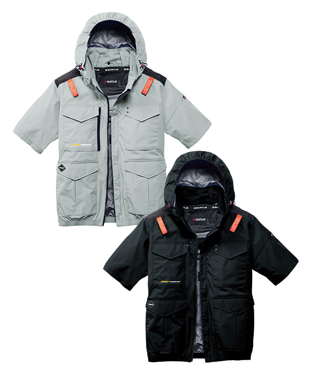 【BURTLE】バートル AIR CRAFT AC半袖ブルゾン(ハイバックファン取り付け、チタン加工) AC2106【2026年製】