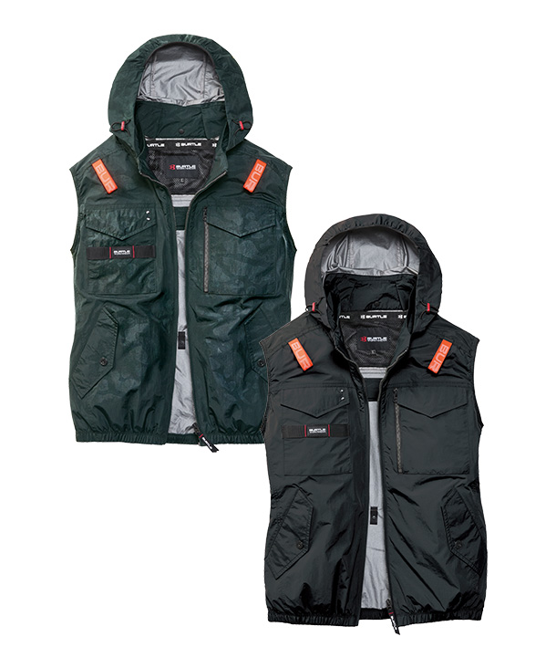 【BURTLE】バートル AIR CRAFT ACベスト(サイドファン取り付け、チタン加工)  30Vハイパワーファン・バッテリーセット AC1154-b【2026年製】