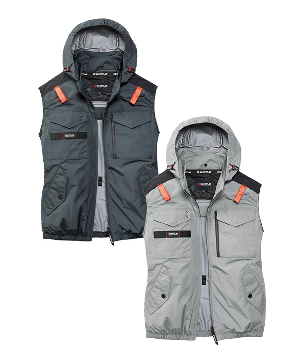 【BURTLE】バートル AIR CRAFT ACベスト(サイドファン取り付け、チタン加工)  30Vハイパワーファン・バッテリーセット AC1154-b【2026年製】