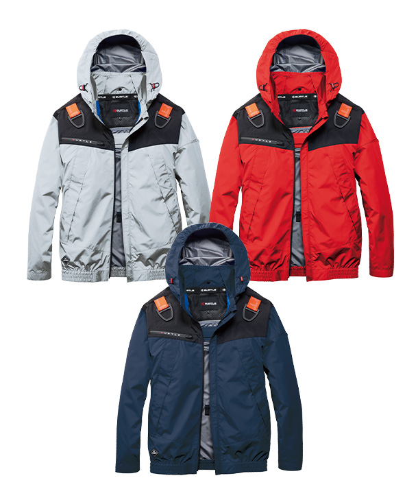 【BURTLE】バートル AIR CRAFT ACブルゾン(ローバックファン取り付け、チタン加工)  30Vハイパワーファン・バッテリーセット AC1191-b【2026年製】