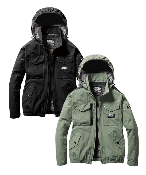 BURTLE ファン付ウエア AIR CRAFT タクティカルブルゾン(収納式フード付) (単品) AC1151 / 空調服™・ファン付き作業着 専門店C-STYLE（シースタイル）