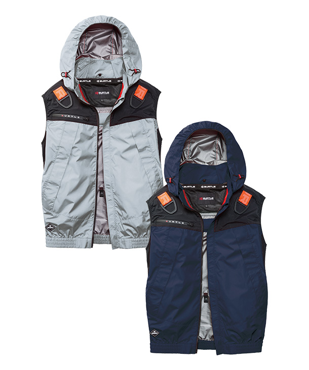 【BURTLE】バートル AIR CRAFT ACベスト(ローバックファン取り付け、チタン加工)  30Vハイパワーファン・バッテリーセット AC1194-b【2026年製】