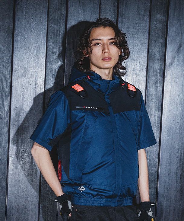 【BURTLE】バートル AIR CRAFT AC半袖ブルゾン(ローバックファン取り付け、チタン加工) AC1196【2026年製】