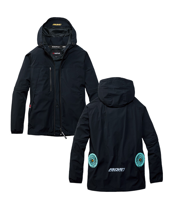 【BURTLE】バートル AIR CRAFT AC2WAYブルゾン(ローバックファン取り付け、チタン加工) 　30Vハイパワーファン・バッテリーセット AC2121-b【2026年製】