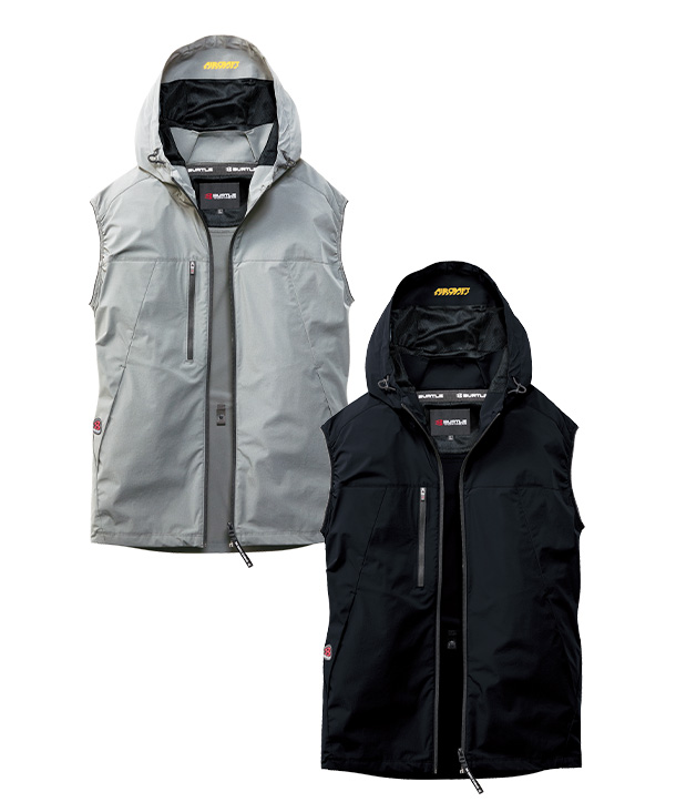 【BURTLE】バートル AIR CRAFT AC2WAYベスト(ローバックファン取り付け、チタン加工) 　30Vハイパワーファン・バッテリーセット AC2124-b【2026年製】