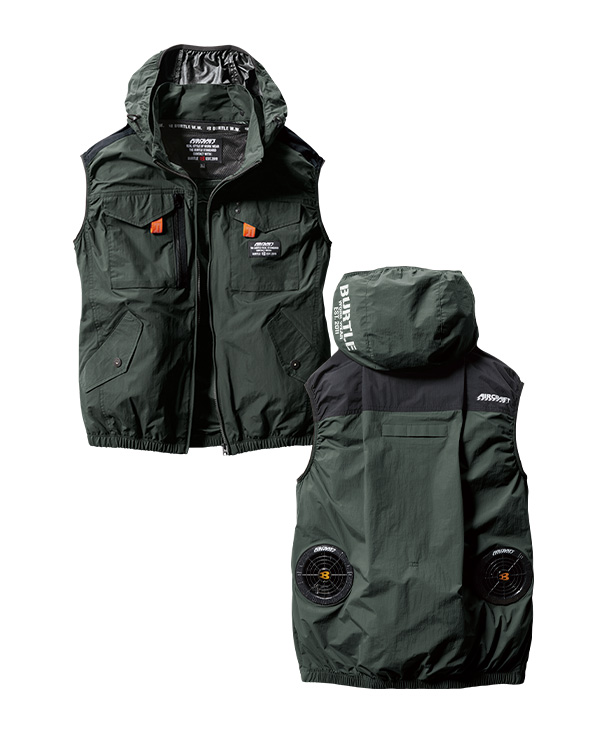 【OUTLET】限定価格!!BURTLE 空調服 AIR CRAF ベスト(単品) AC1154【2023年製品】