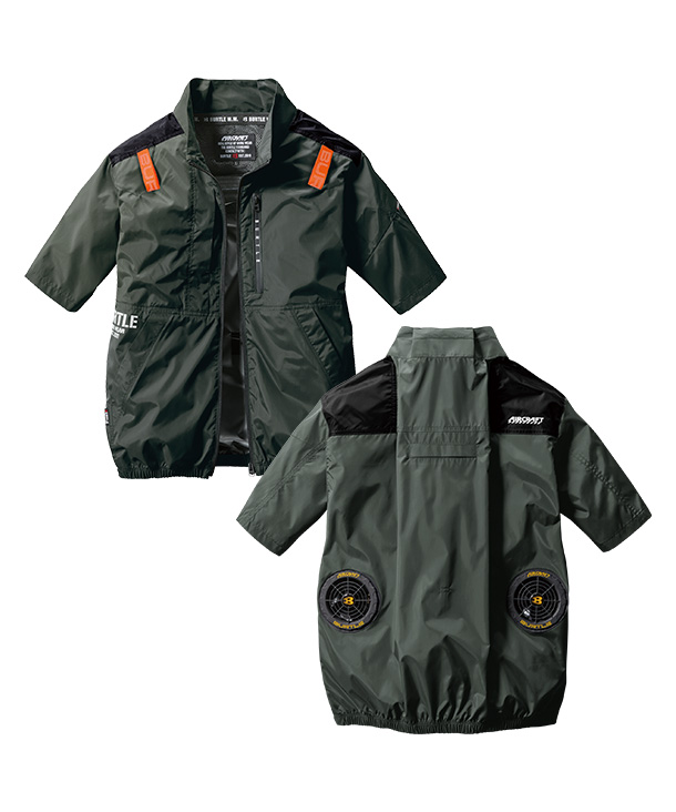 BURTLE ファン付ウエア AIR CRAFT  半袖ブルゾン (単品)  AC2016