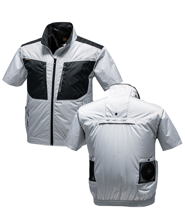 【CO-COS】コーコス空調風神服・空調服 エアマッスル  バックチタンHYBRID 半袖ジャケット G-5510