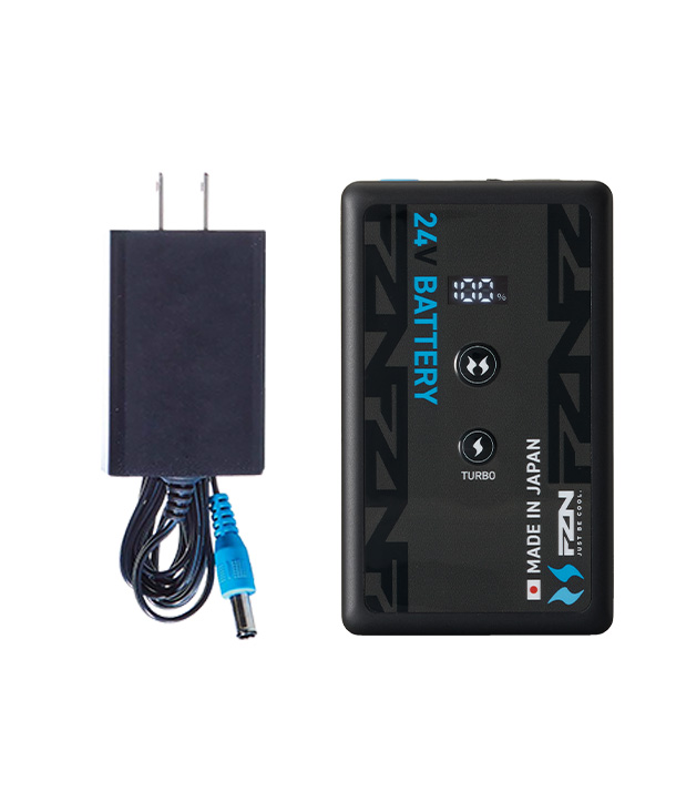 【空調風神服】フウジンフク 24V 仕様　ななめパワーファン・バッテリーセットRD9691NJ-RD9610PH(JAPAN LABEL)