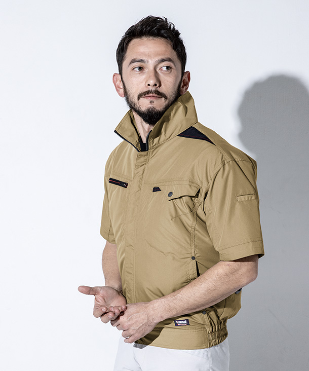 【Kansai】カンサイ 空調風神服・空調服  半袖ジャケット    K1004