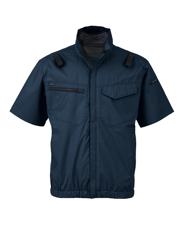 【bigborn】ビッグボーン 空調風神服・空調服 半袖ブルゾン (ハイバックファン取り付け、チタン加工、ハーネス)  EBA5148