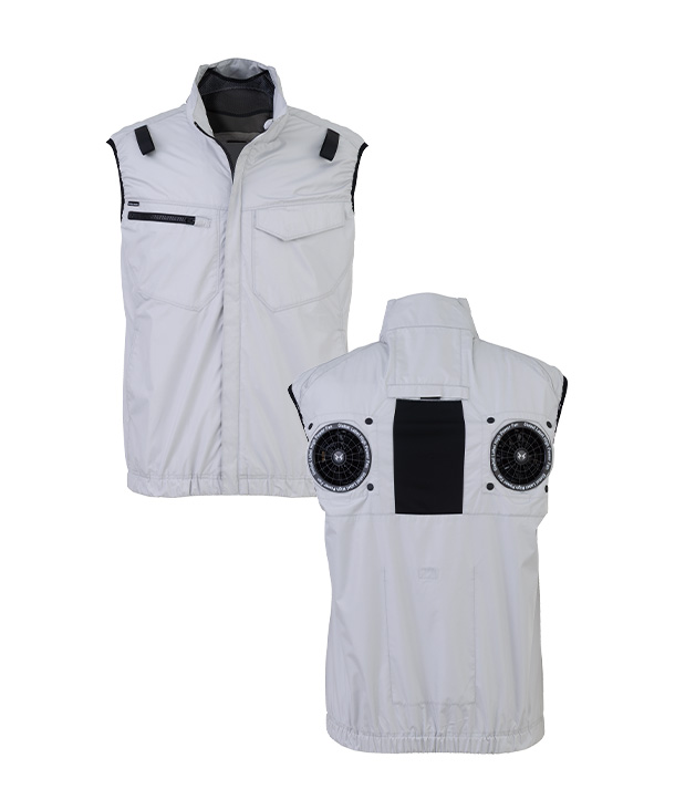 【bigborn】ビッグボーン 空調風神服・空調服 ベスト (ハイバックファン取り付け、チタン加工、ハーネス)  EBA5149