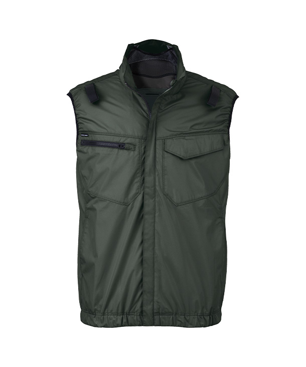 【bigborn】ビッグボーン 空調風神服・空調服 ベスト (ハイバックファン取り付け、チタン加工、ハーネス)  EBA5149