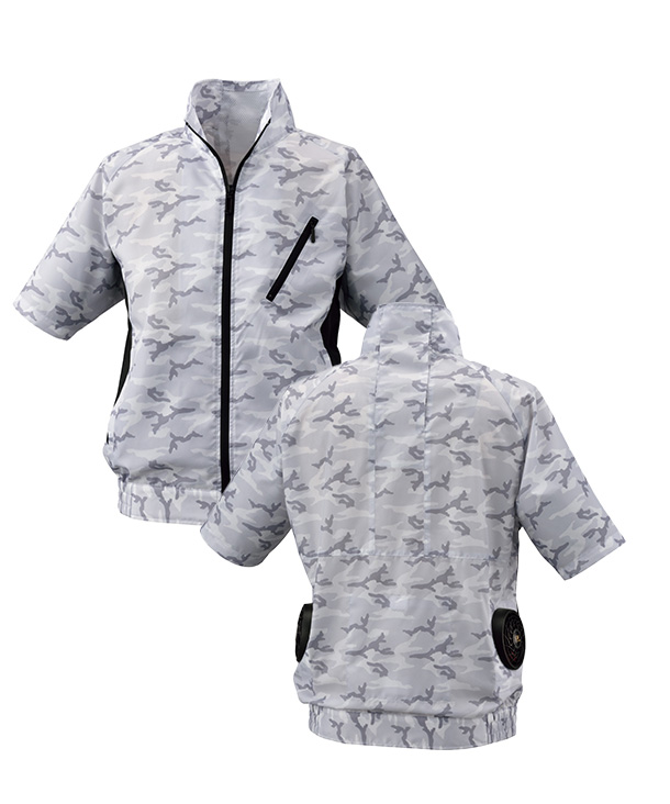 EARLY BIRD 空調服・空調風神服  半袖ジャケット リチウムイオンバッテリーセット(スマホアプリ対応)　BK6158K-b