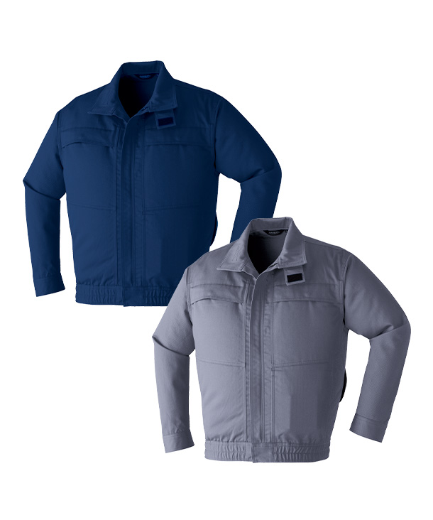 【asahicho】アサヒチヨウ 空調服 難燃 長袖ブルゾン(ローバックファン取付) 7.2Vファン・バッテリーセット 9205-asa-b
