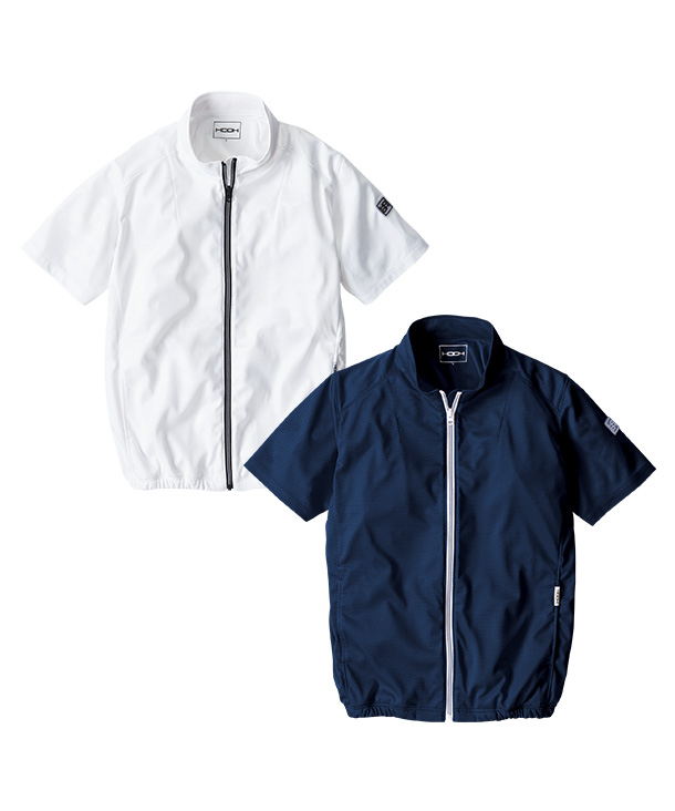【HOOH】村上被服 空調服 半袖ニットブルゾン ファン・バッテリーセット V771-V15