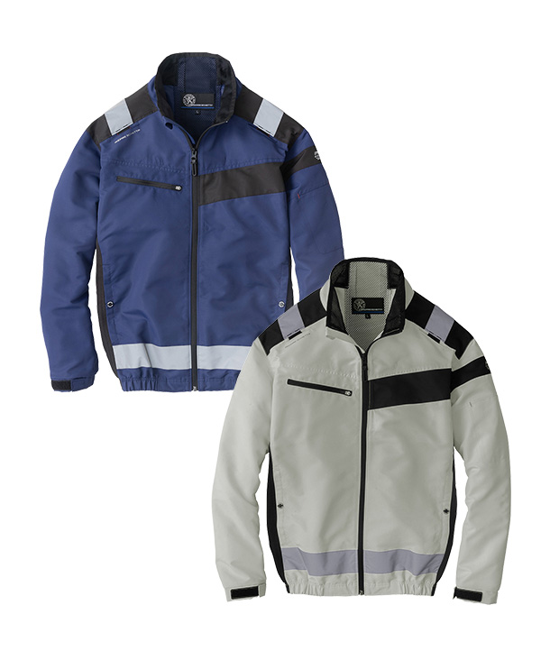 【CO-COS】コーコス空調風神服・空調服 エコ・ボルトクール セーフティ長袖ブルゾン (フルハーネス対応,サイドファン取り付け)AE-5561