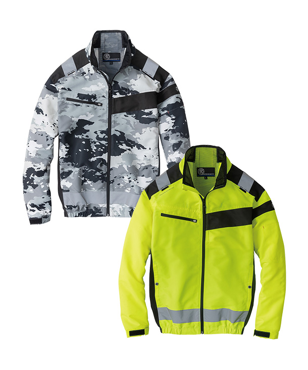 【CO-COS】コーコス空調風神服・空調服 エコ・ボルトクール セーフティ長袖ブルゾン (フルハーネス対応,サイドファン取り付け)AE-5561