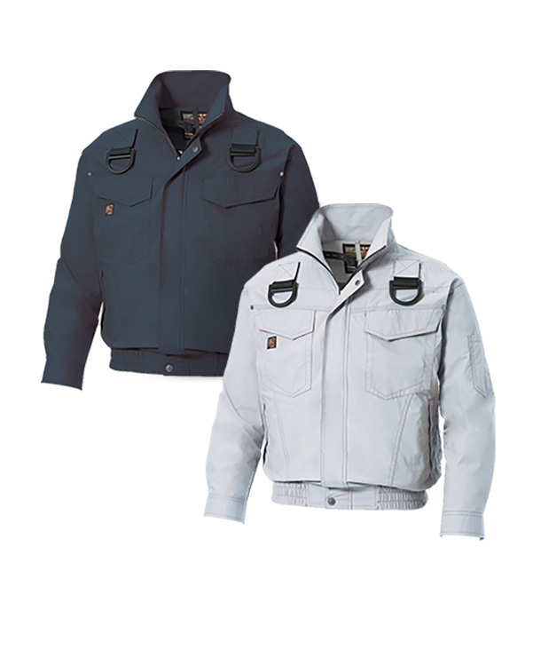 空調風神服 空調服 フルハーネス用 綿100% 長袖ブルゾンKU91400F(単品/ファンなし/ブルゾンのみ) KU91400F メンズ 6-