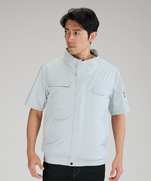 【Kansai】カンサイ 空調風神服・空調服 半袖ブルゾン(ハイバックファン取り付け、チタン加工) K55501