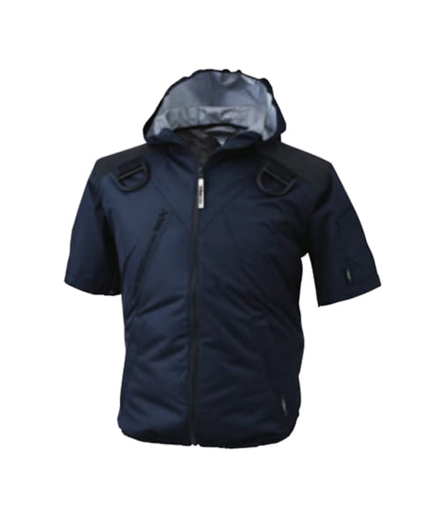 【XEBEC】ジーベック 空調服  フード付き半袖ブルゾン(サイドファン取付、遮熱、ハーネス対応) XE98105