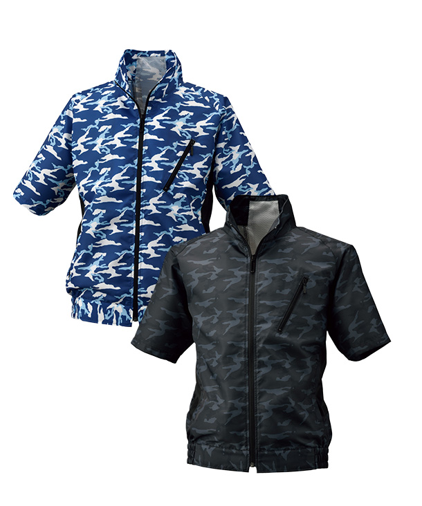 EARLY BIRD 空調服・空調風神服  半袖ジャケット リチウムイオンバッテリーセット(スマホアプリ対応)　BK6158K-b
