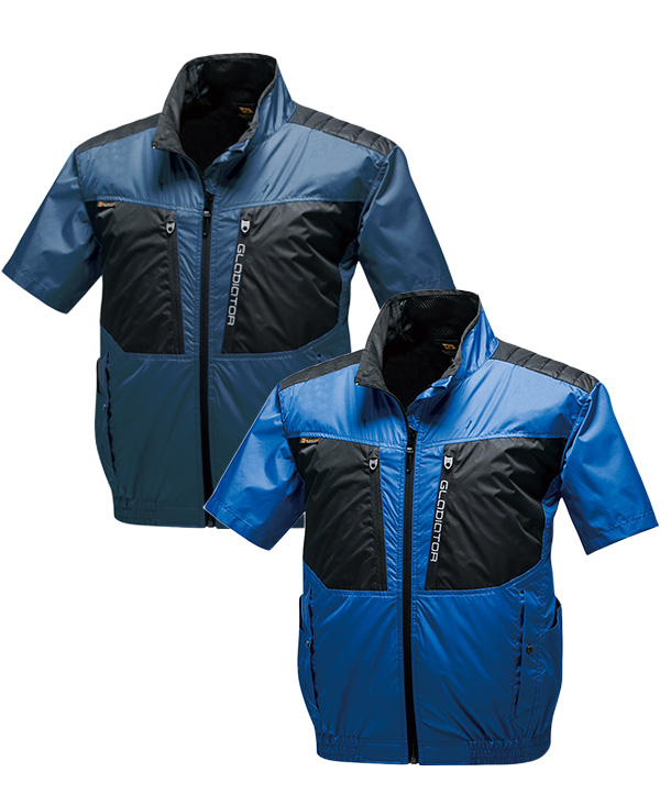 【CO-COS】コーコス空調風神服・空調服 エアマッスル  バックチタンHYBRID 半袖ジャケット G-5510