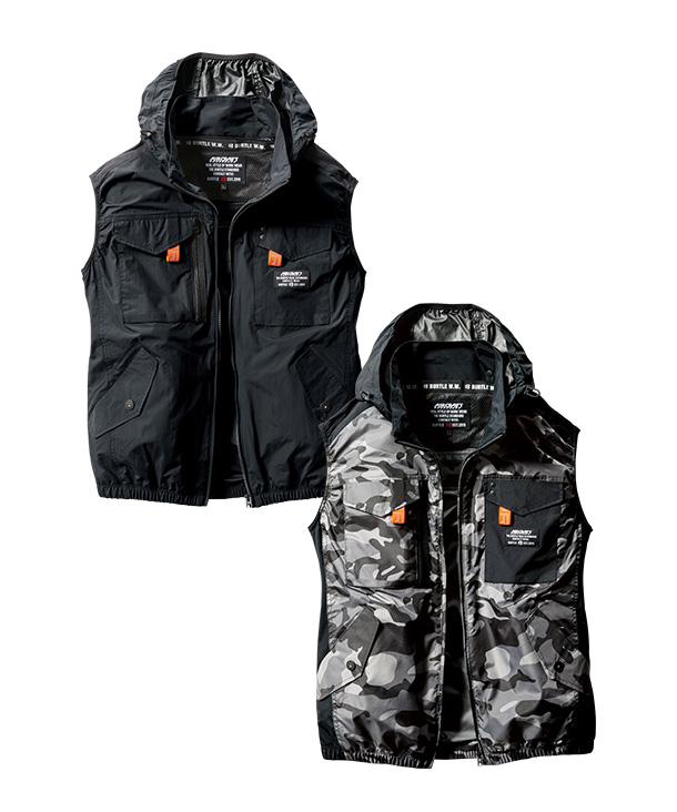 【OUTLET】限定価格!!BURTLE 空調服 AIR CRAF ベスト(単品) AC1154【2023年製品】