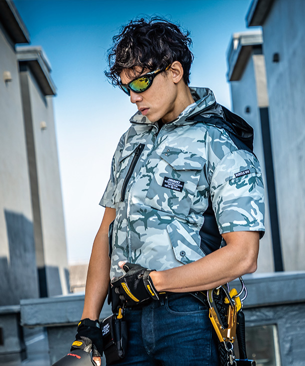 【OUTLET】限定価格!!BURTLE 空調服 AIR CRAFT 半袖ブルゾン(単品) 　AC1156【2022年製品】