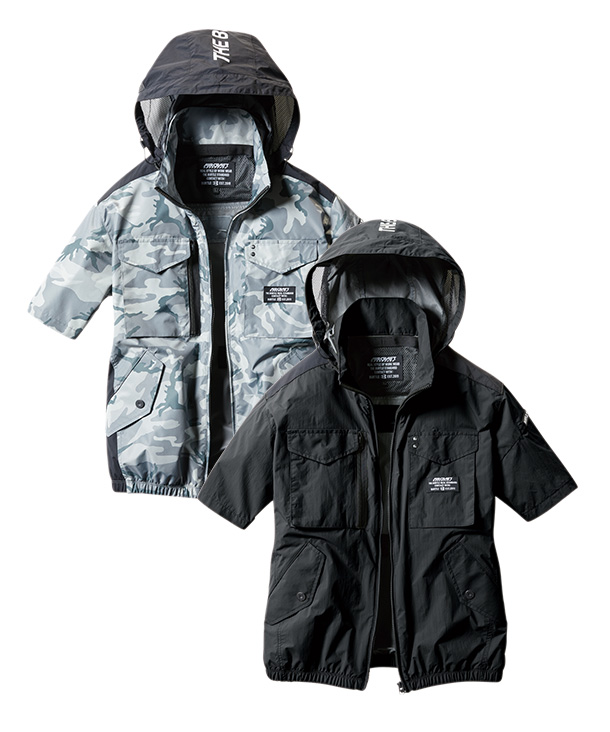 【OUTLET】限定価格!!BURTLE 空調服 AIR CRAFT 半袖ブルゾン(単品) 　AC1156【2022年製品】