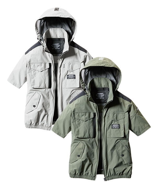 【OUTLET】限定価格!!BURTLE 空調服 AIR CRAFT 半袖ブルゾン(単品) 　AC1156【2022年製品】