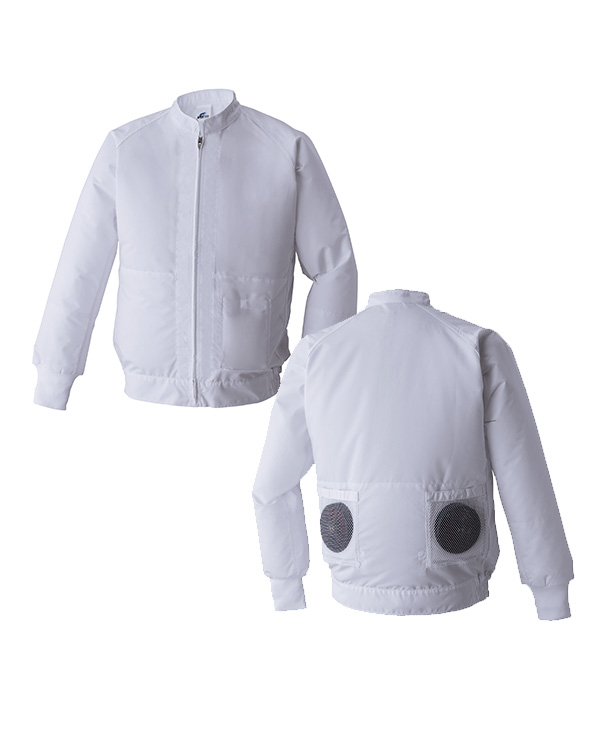 アタックベース 白衣タイプ 空調風神服・空調服 白衣ブルゾン　 ポリエステル75%・綿25%   003-ab