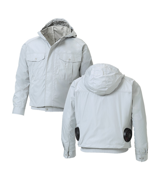 【OUTLET】限定価格!!【SUN-S】サンエス空調風神服 チタン加工 フード付長袖ブルゾン　KU90800